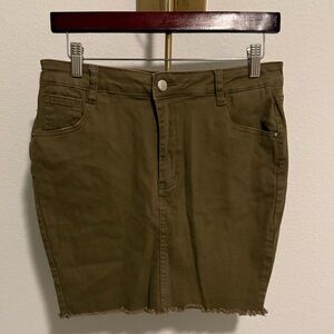 Chic Olive Mini Skirt